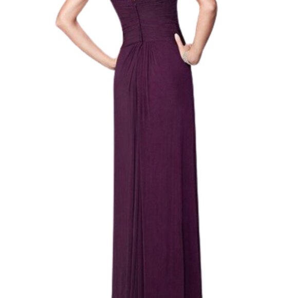 NWT La Femme 23084SC Jersey Evening Dress Purple Size 8 - Picture 5 of 7